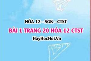 Giải bài 1 trang 20 Hóa 12 Chân trời sáng tạo SGK